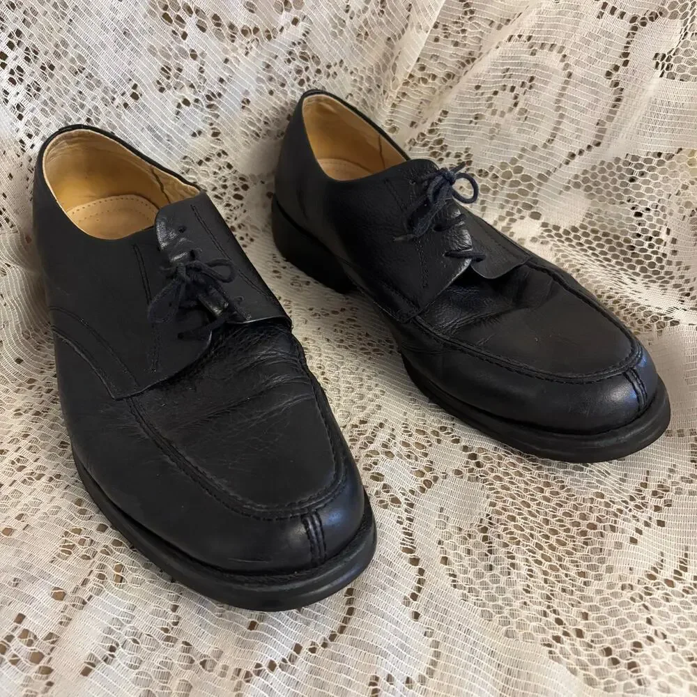 Sandro Moscoloni Vineyard 3060 Men's US 11 D Black Leather Oxfords Shoes